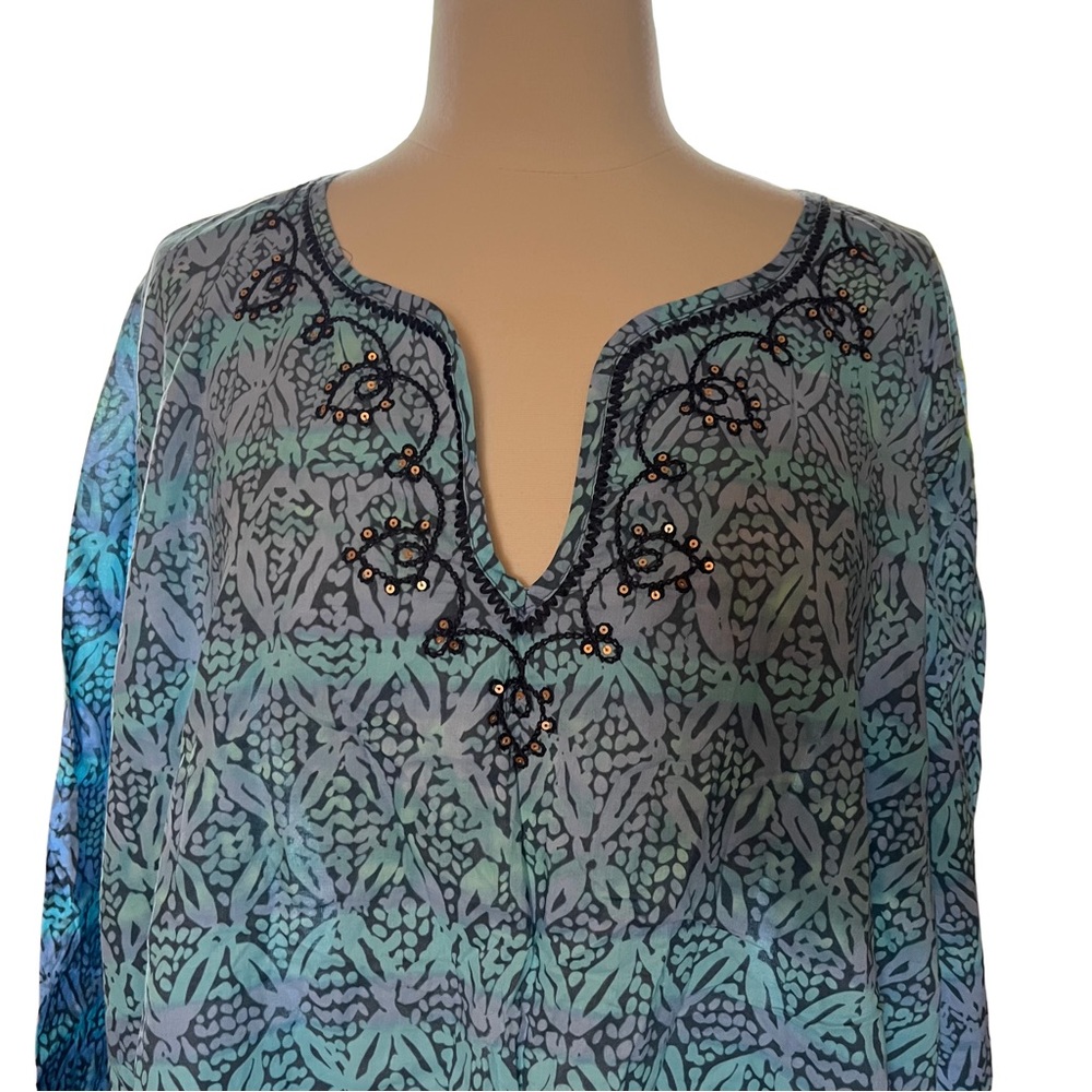 Sigrid Olsen Batik Patterned Tunic